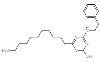 1,3,5-Triazine-2,4-diamine,N2-(2-phenylethyl)-6-undecyl-结构式