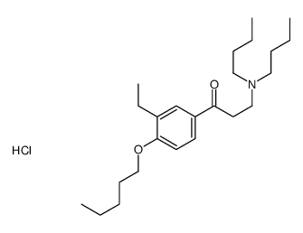 3-(dibutylamino)-1-(3-ethyl-4-pentoxyphenyl)propan-1-one,hydrochloride Structure