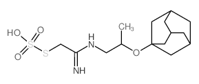 Thiosulfuric acid,S-[2-imino-2-[[2-(tricyclo[3.3.1.13,7]dec-1-yloxy)propyl]amino]ethyl] ester structure