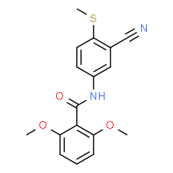 N-[3-CYANO-4-(METHYLSULFANYL)PHENYL]-2,6-DIMETHOXYBENZENECARBOXAMIDE结构式