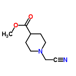 Methyl 1-(cyanomethyl)-4-piperidinecarboxylate结构式