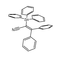 3,3-diphenyl-2-(triphenylstannyl)acrylonitrile Structure