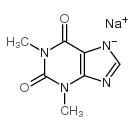 1H-Purine-2,6-dione,3,9-dihydro-1,3-dimethyl-, sodium salt (1:1) Structure