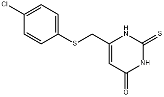 6-{[(4-chlorophenyl)thio]methyl}-2-mercaptopyrimidin-4(3H)-one Structure