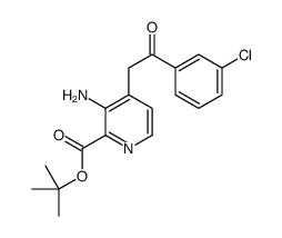 tert-butyl 3-amino-4-[2-(3-chlorophenyl)-2-oxoethyl]pyridine-2-carboxylate Structure