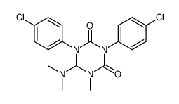 1,3-bis-(4-chloro-phenyl)-6-dimethylamino-5-methyl-[1,3,5]triazinane-2,4-dione Structure