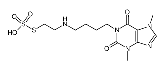 2-((4-(3,7-Dimethyl-2,6-dioxopurin-1-yl)butyl)amino)ethanethiol, hydro gen sulfate (ester) Structure