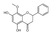 5,7-dihydroxy-8-methoxy-2-phenylchroman-4-one Structure