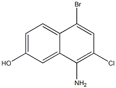 8-amino-5-bromo-7-chloro-2-Naphthalenol结构式