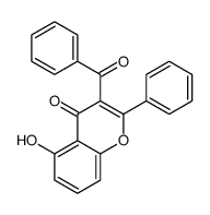 3-benzoyl-5-hydroxy-2-phenylchromen-4-one结构式