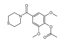 [2,6-dimethoxy-4-(thiomorpholine-4-carbonyl)phenyl] acetate结构式