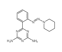 6-[2-(1-piperidyldiazenyl)phenyl]-1,3,5-triazine-2,4-diamine structure