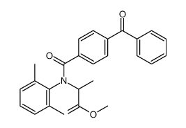 methyl 2-(N-(4-benzoylbenzoyl)-2,6-dimethylanilino)propanoate Structure