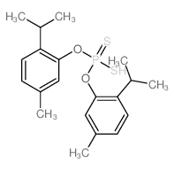 bis(5-methyl-2-propan-2-yl-phenoxy)-sulfanyl-sulfanylidene-phosphorane结构式