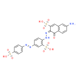 7-amino-4-hydroxy-3-[[2-sulpho-4-[(4-sulphophenyl)azo]phenyl]azo]naphthalene-2-sulphonic acid Structure