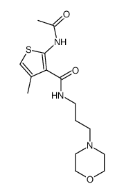 2-acetylamino-4-methyl-thiophene-3-carboxylic acid 3-morpholin-4-yl-propylamide结构式