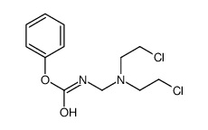 N-[Bis(2-chloroethyl)aminomethyl]carbamic acid phenyl ester Structure