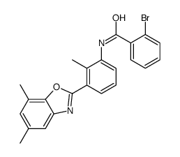 Benzamide, 2-bromo-N-[3-(5,7-dimethyl-2-benzoxazolyl)-2-methylphenyl]- (9CI) Structure