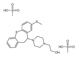 methanesulfonic acid,2-[4-(3-methylsulfanyl-5,6-dihydrobenzo[b][1]benzothiepin-5-yl)piperazin-1-yl]ethanol结构式