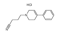 3,6-Dihydro-4-phenyl-1(2H)-pyridinebutanenitrile, hydrochloride Structure