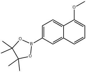 2-(5-methoxynaphthalen-2-yl)-4,4,5,5-tetramethyl-1,3,2-dioxaborolane结构式