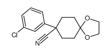 8-(3-chlorophenyl)-1,4-dioxa-spiro[4.5]decane-8-carbonitrile Structure