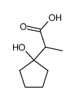 2-(1-hydroxy-cyclopentyl)-propionic acid结构式