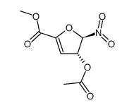 Methyl-5-nitro-4-acetoxy-4,5-dihydrofuran-2-carboxylat Structure