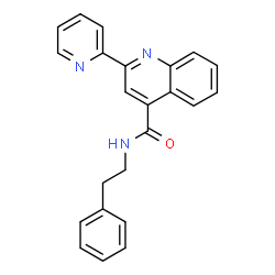 N-(2-phenylethyl)-2-(pyridin-2-yl)quinoline-4-carboxamide structure