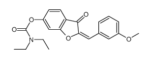 [2-[(3-methoxyphenyl)methylidene]-3-oxo-1-benzofuran-6-yl] N,N-diethylcarbamate Structure