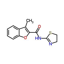 2-Benzofurancarboxamide,N-(4,5-dihydro-2-thiazolyl)-3-methyl-(9CI) structure