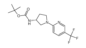 (R)-N-BOC-1-(5-(TRIFLUOROMETHYL)PYRIDIN-2-YL)PYRROLIDIN-3-AMINE Structure