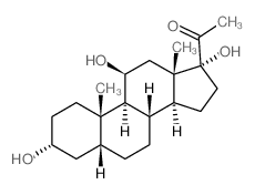 5-Beta-孕烷-3-alpha, 11-beta, 17-三醇-20-星空app结构式
