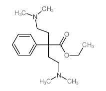 Benzeneacetic acid, a,a-bis[2-(dimethylamino)ethyl]-, ethyl ester结构式