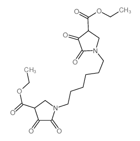 ethyl 1-[6-(4-ethoxycarbonyl-2,3-dioxo-pyrrolidin-1-yl)hexyl]-4,5-dioxo-pyrrolidine-3-carboxylate structure