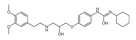 N-Cyclohexyl-N'-[4-[3-(3,4-dimethoxyphenethylamino)-2-hydroxypropoxy]phenyl]urea结构式