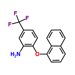 2-(1-Naphthyloxy)-5-(trifluoromethyl)aniline Structure