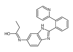 N-[2-(2-pyridin-2-ylphenyl)-3H-benzimidazol-5-yl]propanamide结构式