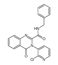 N-benzyl-3-(2-chloro-3-pyridyl)-3,4-dihydro-4-oxo-2-quinazolinecarboxamide结构式