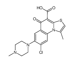 8-chloro-1-methyl-7-(4-methyl-1-piperazinyl)-5-oxo-5H-thiazolo[3,2-a]quinoline-4-carboxylic acid Structure