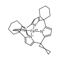 (tetrakis(cyclohexyl)porphyrinogenato)iron(III) Structure