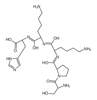 (2S)-2-[[(2S)-6-amino-2-[[(2S)-6-amino-2-[[(2S)-1-[(2S)-2-amino-3-hydroxypropanoyl]pyrrolidine-2-carbonyl]amino]hexanoyl]amino]hexanoyl]amino]-3-(1H-imidazol-5-yl)propanoic acid Structure