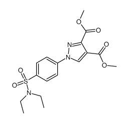 1-(4-Diethylsulfamoyl-phenyl)-1H-pyrazole-3,4-dicarboxylic acid dimethyl ester结构式