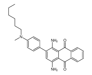 1,4-diamino-2-[4-[hexyl(methyl)amino]phenyl]anthracene-9,10-dione Structure