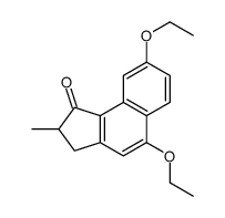 5,8-diethoxy-2-methyl-2,3-dihydrocyclopenta[a]naphthalen-1-one结构式