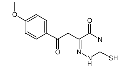 3-Mercapto-6-[2-(4-methoxy-phenyl)-2-oxo-ethyl]-2H-[1,2,4]triazin-5-one结构式