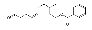 (3,7-dimethyl-10-oxodeca-2,6-dienyl) benzoate Structure