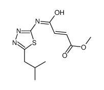 methyl (E)-4-[[5-(2-methylpropyl)-1,3,4-thiadiazol-2-yl]amino]-4-oxobut-2-enoate Structure