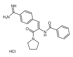 N-[(Z)-2-(4-Carbamimidoyl-phenyl)-1-(pyrrolidine-1-carbonyl)-vinyl]-benzamide; hydrochloride结构式