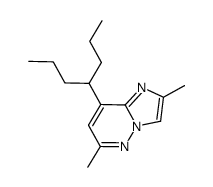 2,6-dimethyl-8-(1-propyl-butyl)-imidazo[1,2-b]pyridazine结构式